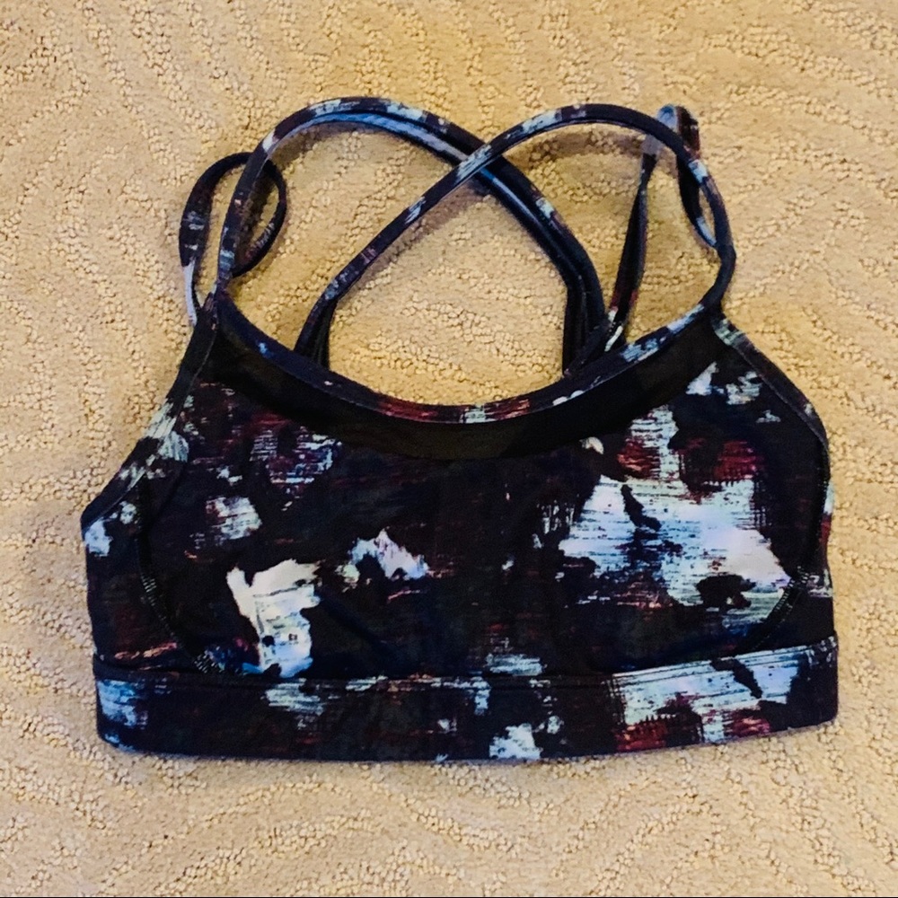 worn lululemon multicolored sports bra